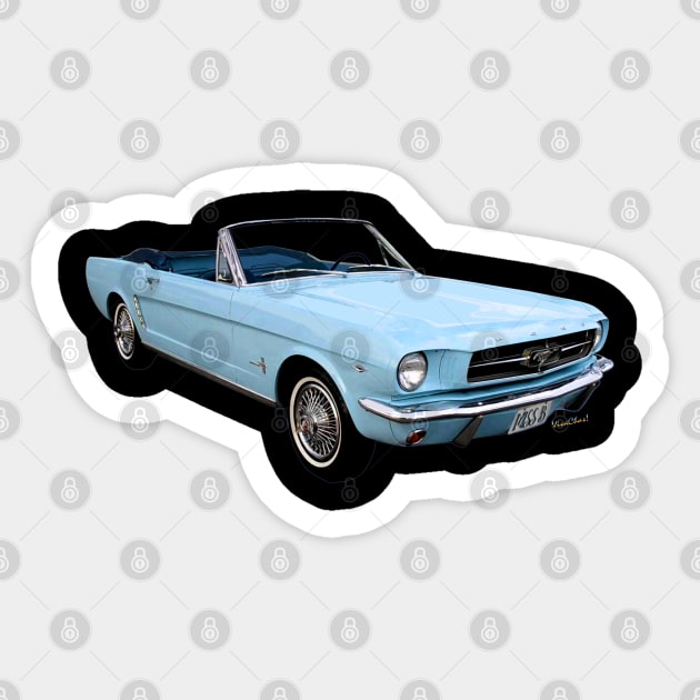 64 65 Ford Mustang Convertible Generation One Sticker by vivachas